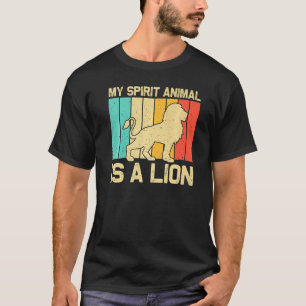 Lion For Men Women African Safari Zoo Animal Retro T-Shirt