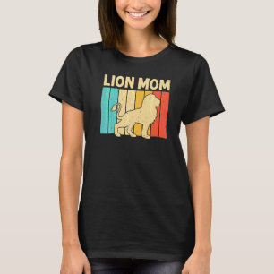 Lion For Mum Mama African Safari Zoo Animal Retro T-Shirt