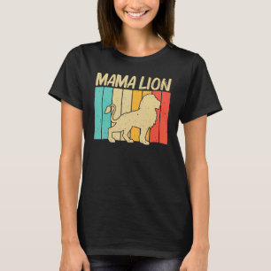 Lion For Women Mum African Safari Zoo Animal Retro T-Shirt