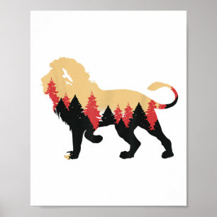 Lion Forest Tree Environmental Protection _1 Poster