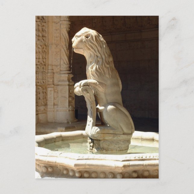 Lion fountain postcard (Front)