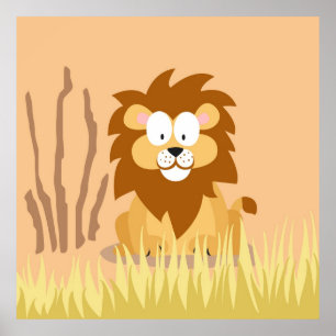 Lion from my world animals serie poster