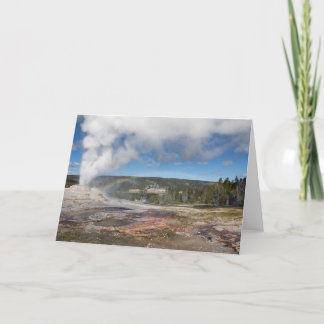 Lion Geyser Folded Greeting Card