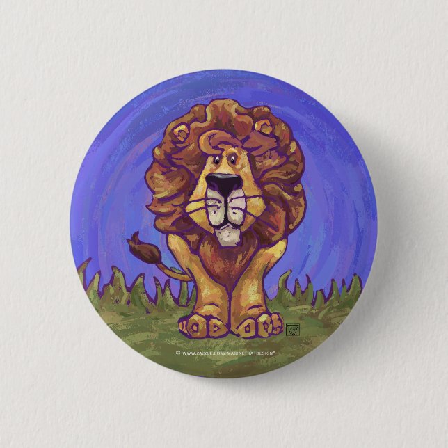 Lion Gifts & Accessories 6 Cm Round Badge (Front)