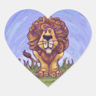 Lion Gifts & Accessories Heart Sticker