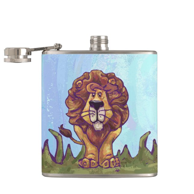 Lion Gifts & Accessories Hip Flask (Opened)