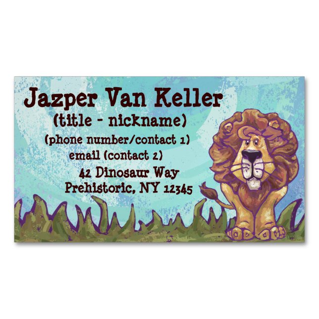 Lion Gifts & Accessories Magnetic Business Card (Front)