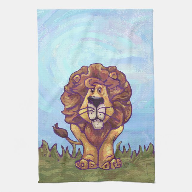 Lion Gifts & Accessories Tea Towel (Vertical)