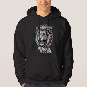 lion glitch hooddie hoodie