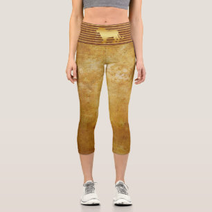 Lion Gold Capri Leggings