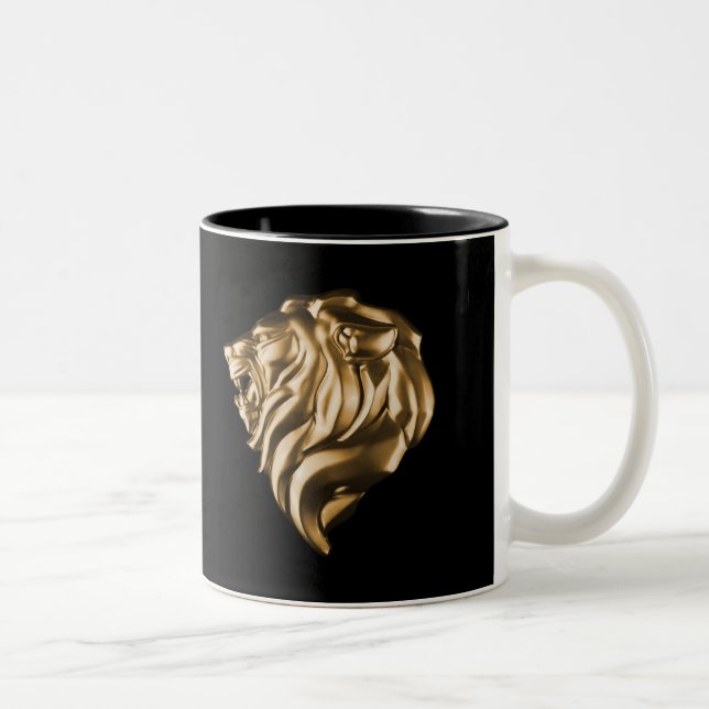 Lion Gold Two-Tone Coffee Mug (Right)