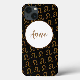 Lion, Golden Astrology Zodiac  Sign iPhone 13 Case