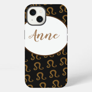Lion, Golden Astrology Zodiac Sign iPhone 13 Case
