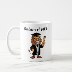 Lion Graduation Personalised Coffee Mug