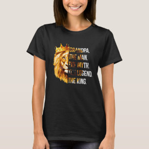 Lion Grandpa The Man The Myth The Legend Fathers D T-Shirt