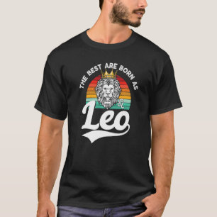 Lion Graphic July August Birthday Leo Zodiac Sign T-Shirt