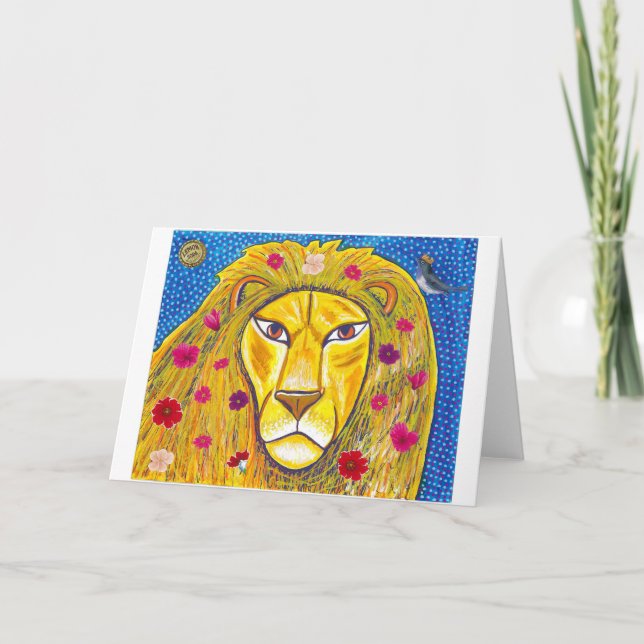 Lion Greeting Card (Front)