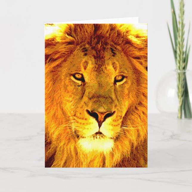 Lion Greeting Card (Front)