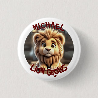 Lion Grows 3 Cm Round Badge