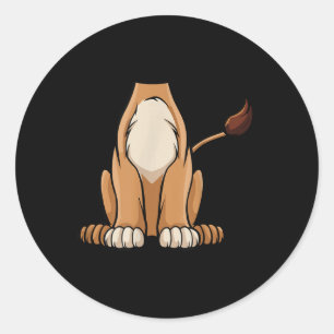 Lion Halloween Outfit Funny Simple Kids Costume Classic Round Sticker