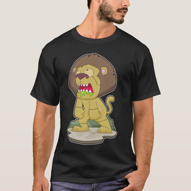 Lion Halloween Zombie T-Shirt (Front)