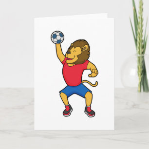Lion Handball player Handball Card