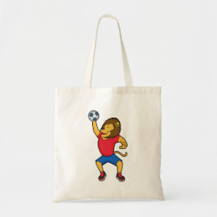 Lion Handball player Handball Tote Bag