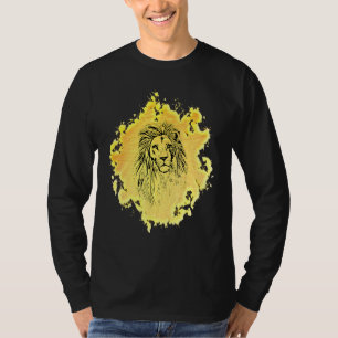 Lion Head Africa Big Cat Mane Colourful Lions T-Shirt