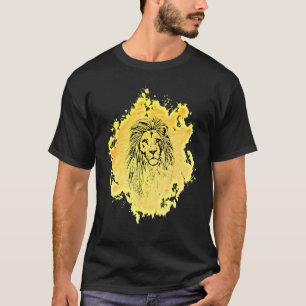 Lion Head Africa Big Cat Mane Colourful Lions T-Shirt