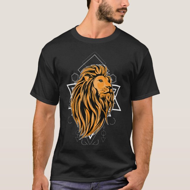 Lion head artwork. T-Shirt (Front)