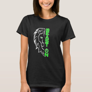 Lion Head Beast On Green Gym Fitness Training Body T-Shirt