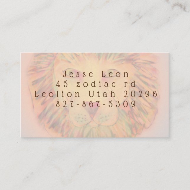 Lion head business card (Front)