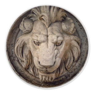 Lion Head Ceramic Knob