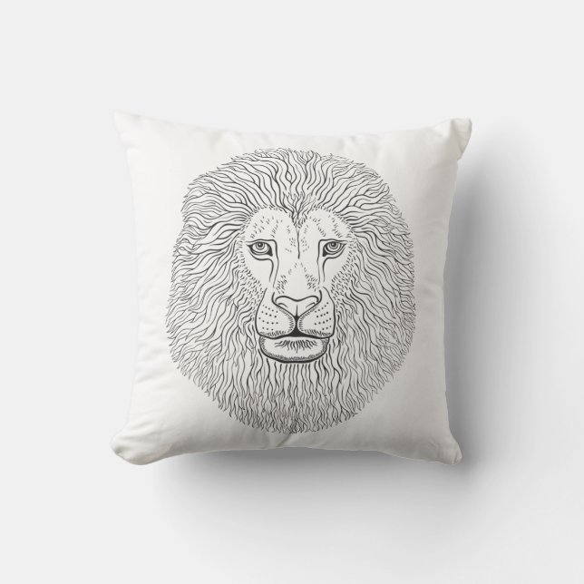 Lion head cushion (Front)