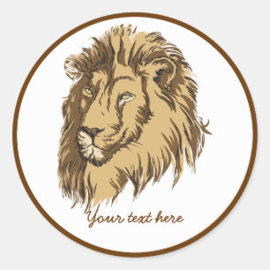 Lion head custom sticker