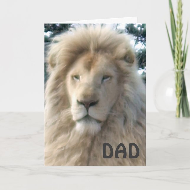 Lion Head 'Happy Father's Day' card (Front)
