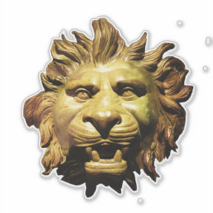 LION HEAD IN BRONZE Figurehead Antique Roman Ship