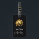 LION HEAD IN BRONZE Figurehead Antique Roman Ship  Luggage Tag<br><div class="desc">Head of Lion(age of Caligula (37-41 d.C.) .Fotography and digital elaboration by Bulgan Lumini (c) Lost wax bronze with burin and chisel touch-up - Palazzo Massimo alle Terme - Rome This bronze decorative piece belonged to the first of the two ships recovered from the bottom of Lake Nemi in 1932....</div>