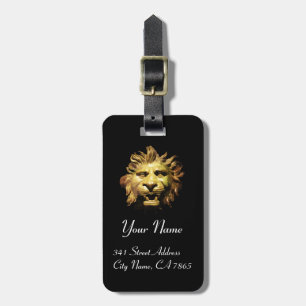 LION HEAD IN BRONZE Figurehead Antique Roman Ship  Luggage Tag