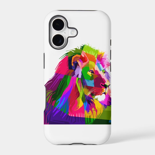 Lion head in geometric pattern (Back)