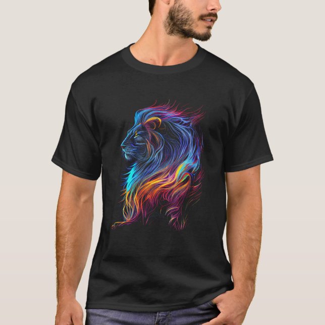 Lion head Lion Face Wild Animal T-Shirt (Front)