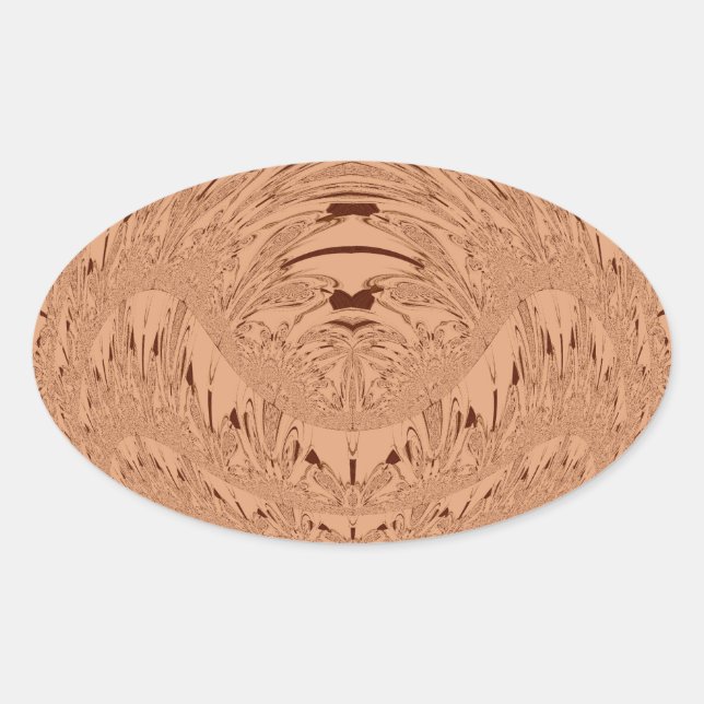 Lion head oval sticker (Front)