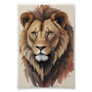 Lion Head Photo Print