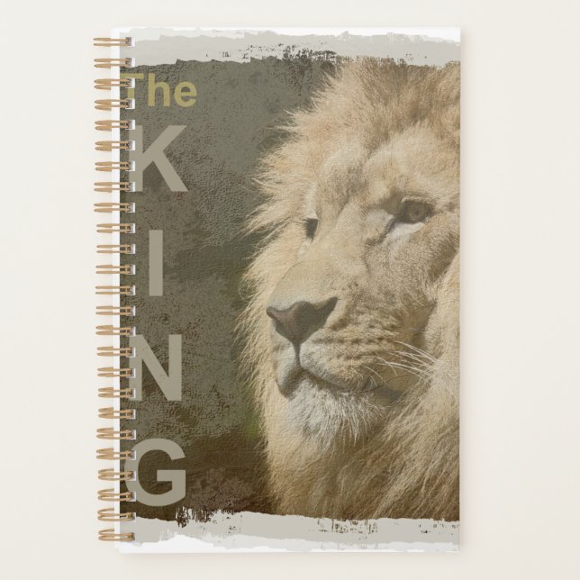 Lion Head Pop Art The King Picture Template Planner (Front)