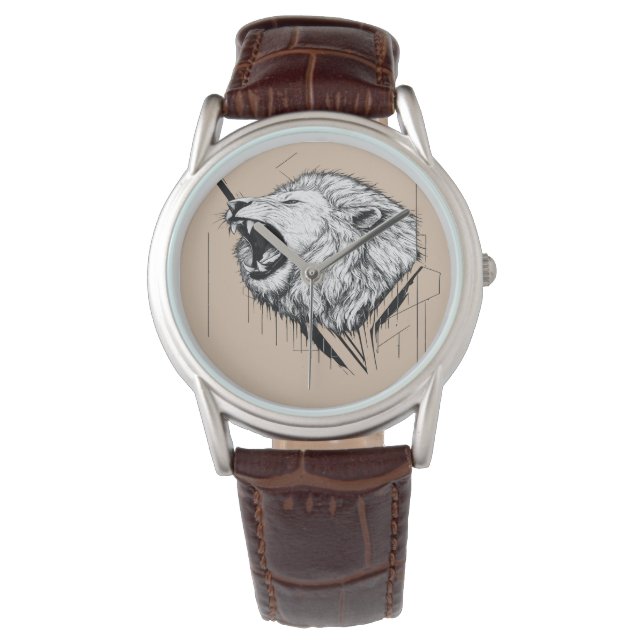 Lion Head Premium Design  Watch (Front)