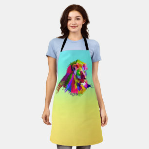 Lion Head Prismatic Pop Art Design-62502 Apron