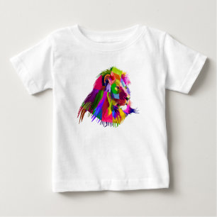 Lion Head Prismatic Pop Art Design-62502 Baby T-Shirt
