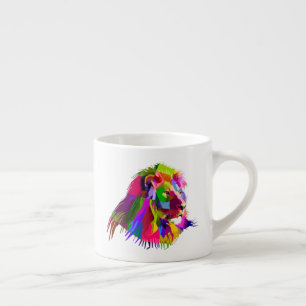 Lion Head Prismatic Pop Art Design-62502 Espresso Cup