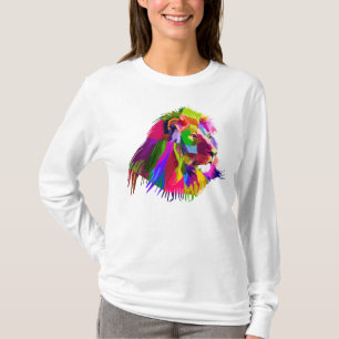 Lion  Head Prismatic Pop Art Design-62502 T-Shirt