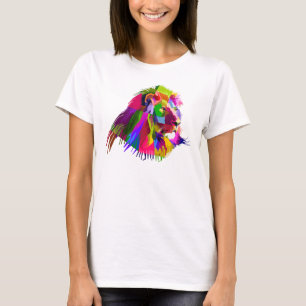Lion  Head Prismatic Pop Art Design-62502 T-Shirt